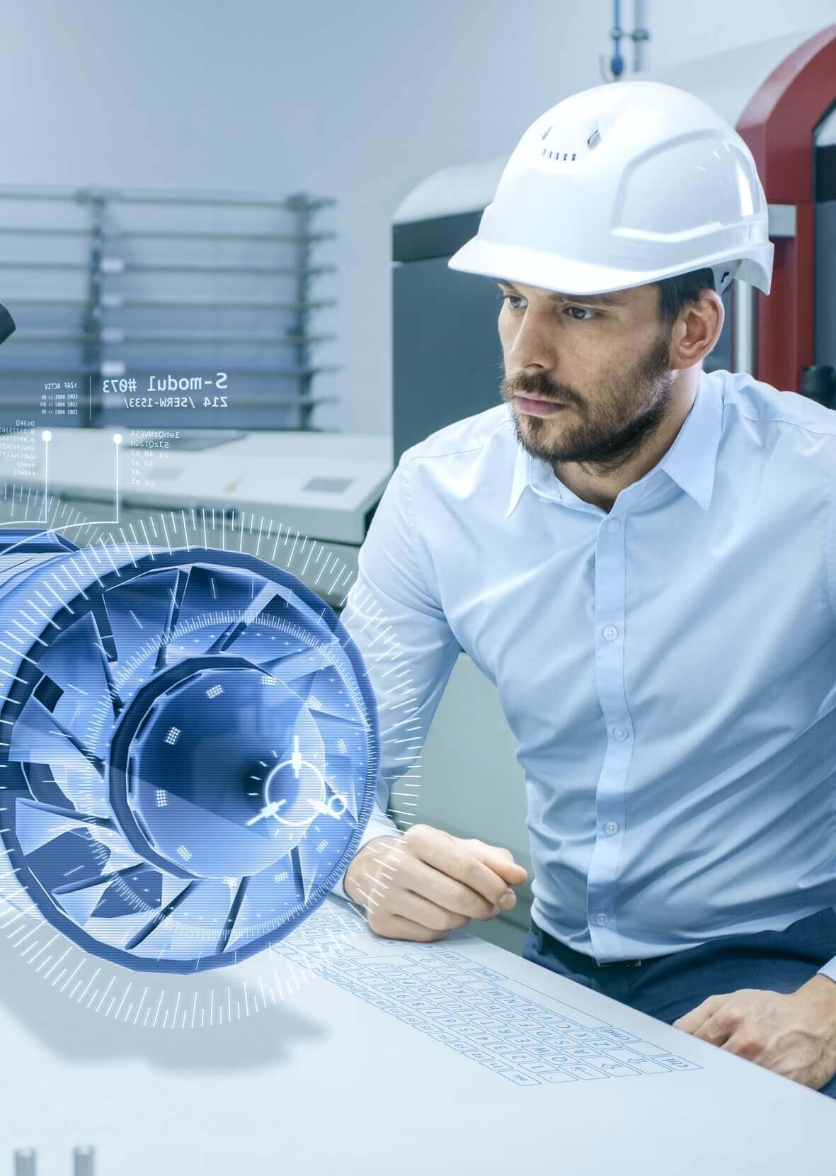 Engineer Looking at 3D Model